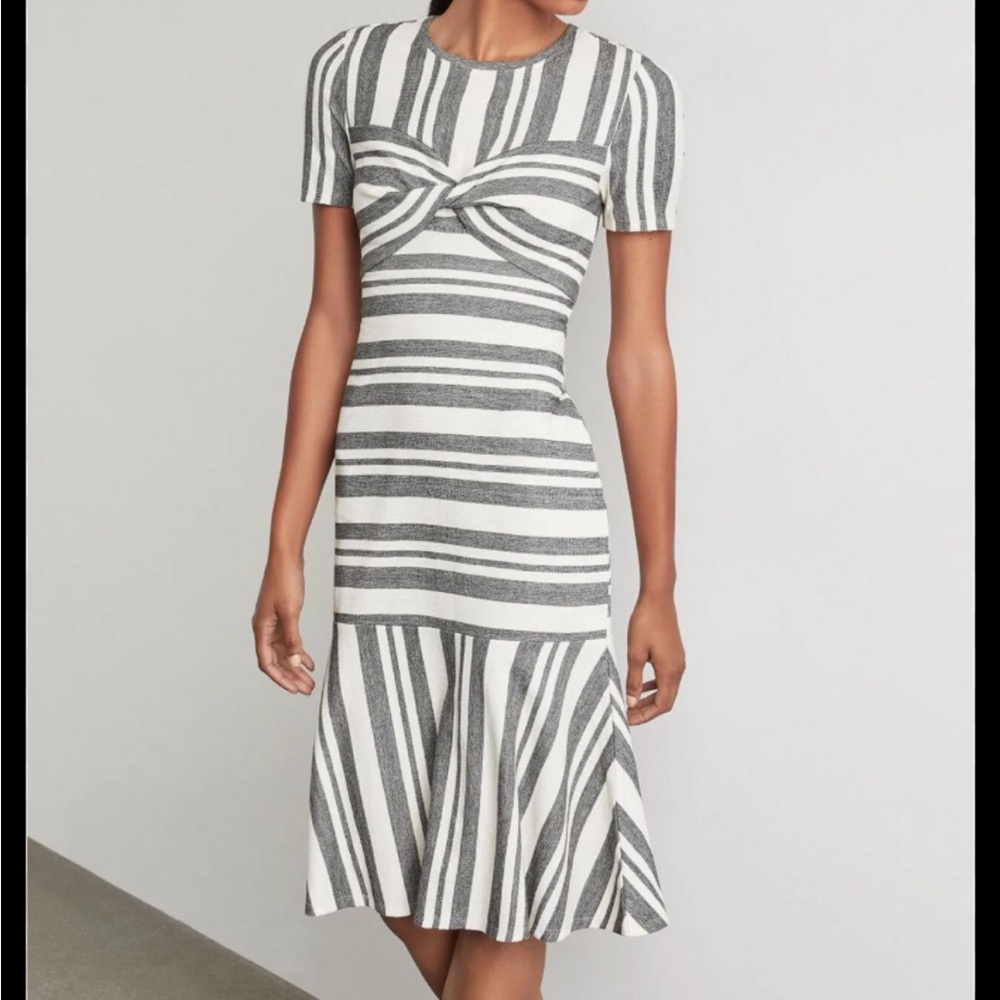 BCBGMaxAzria Striped Midi Dress